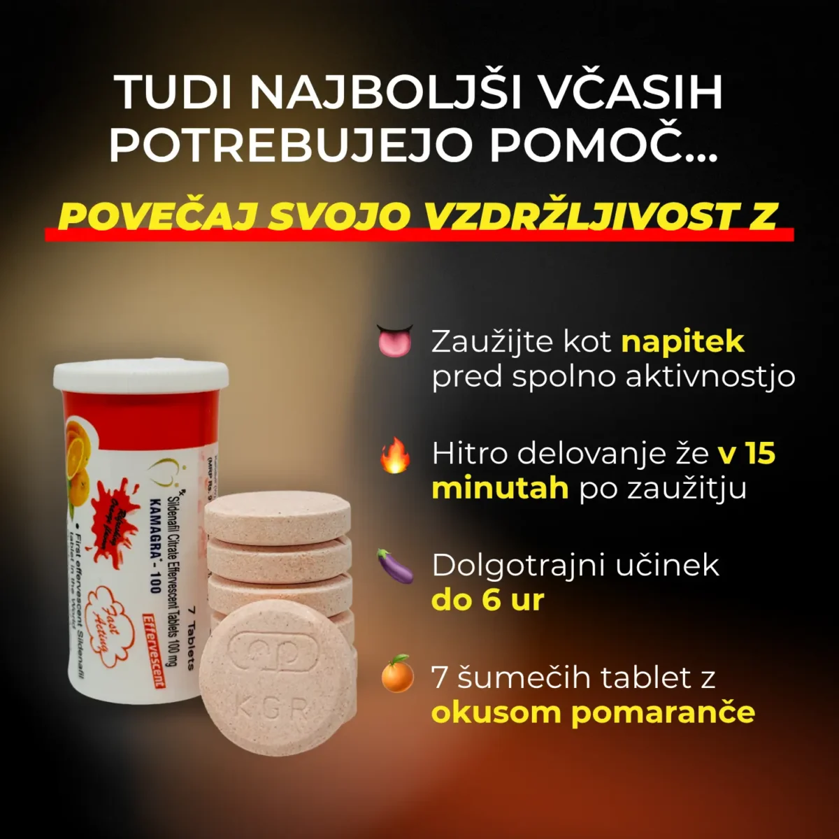 SUMECE TABLETE 2 Kamagra Šumeče Tablete