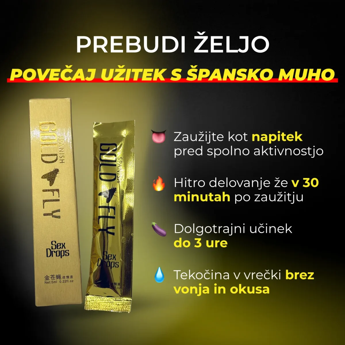 SPANSKA MUHA 2 Španska muha - Gold Fly